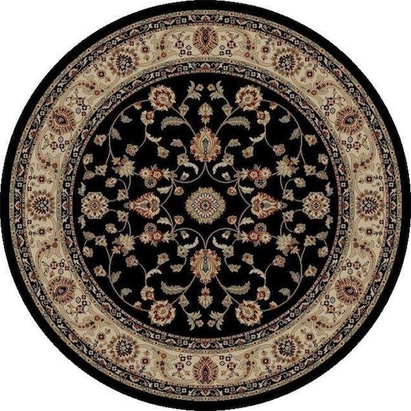 Concord Global Trading Concord Global 49330 5 ft. 3 in. Jewel Marash - Round; Black 49330 - main